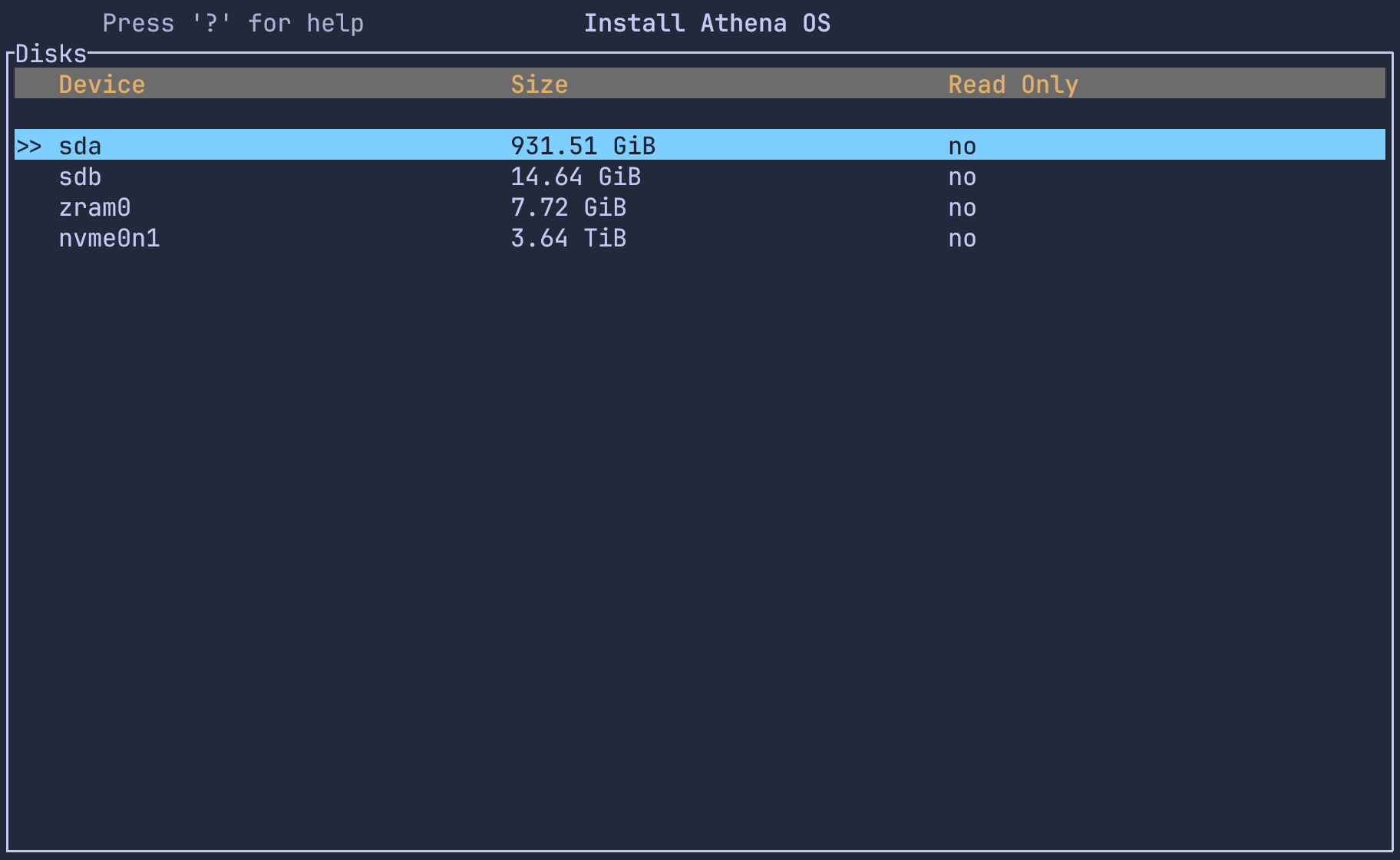 Aegis Device List