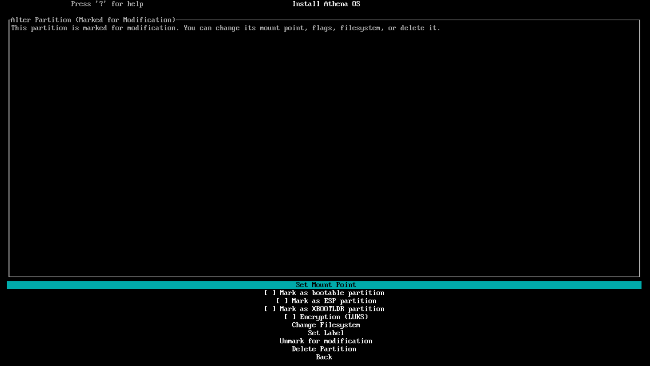 Aegis Partition Mark