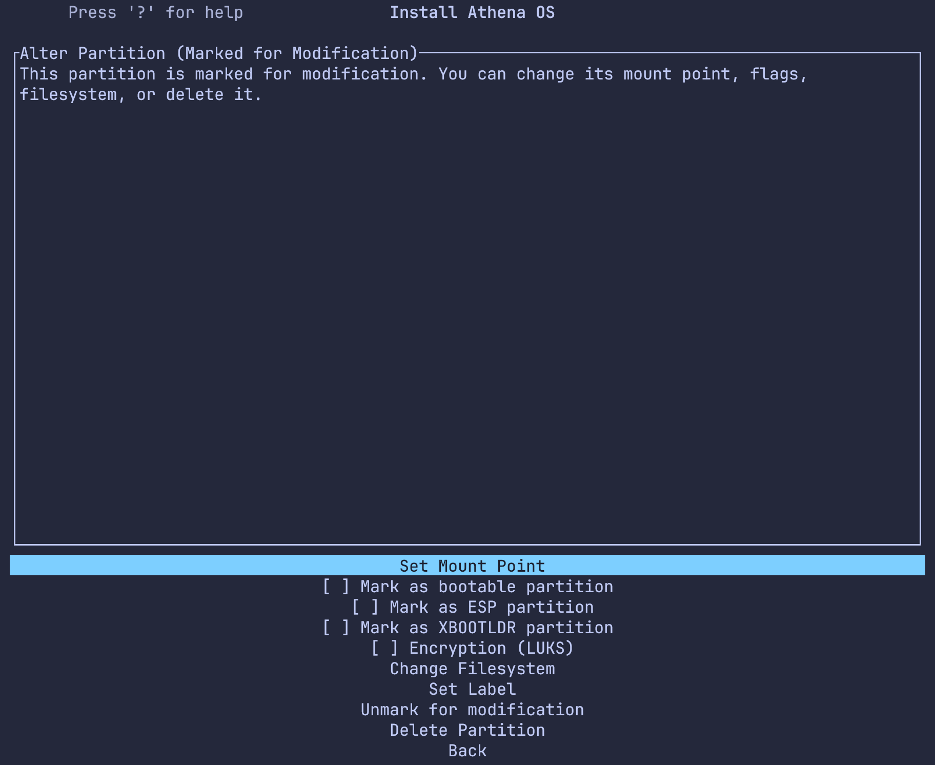 Aegis Partition Mark