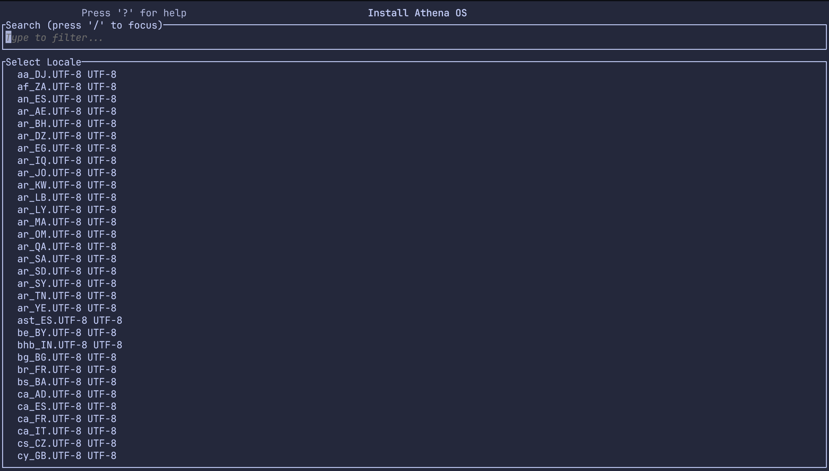 System Locale