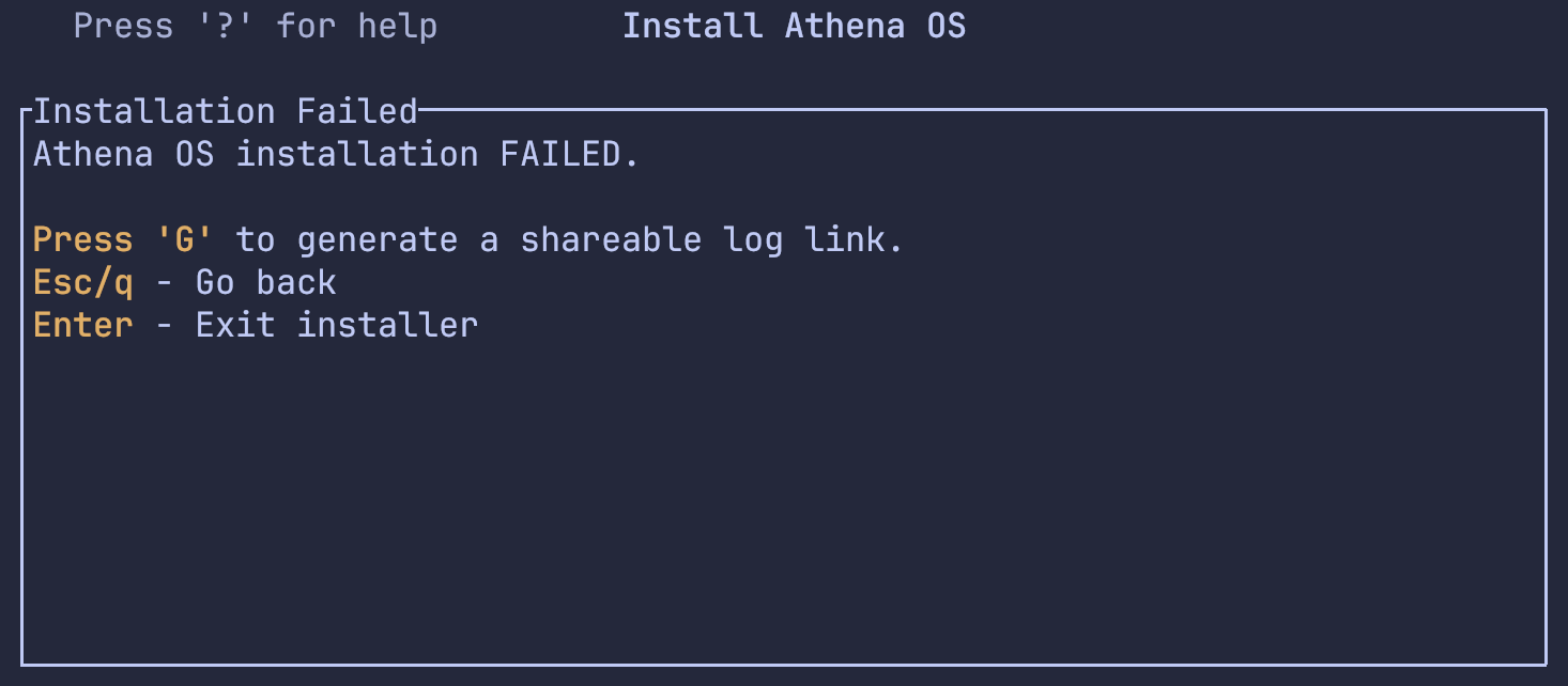 Install Fails