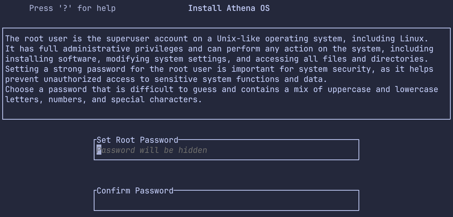 User Password