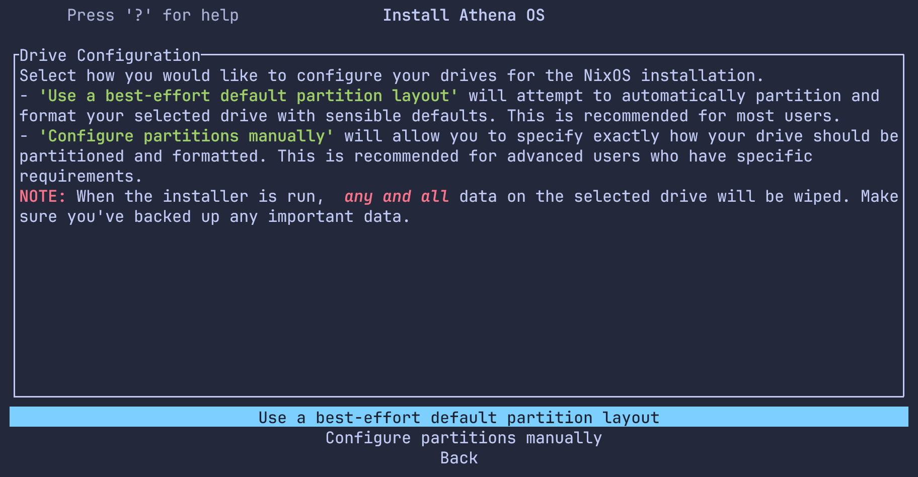 Aegis Partitioning