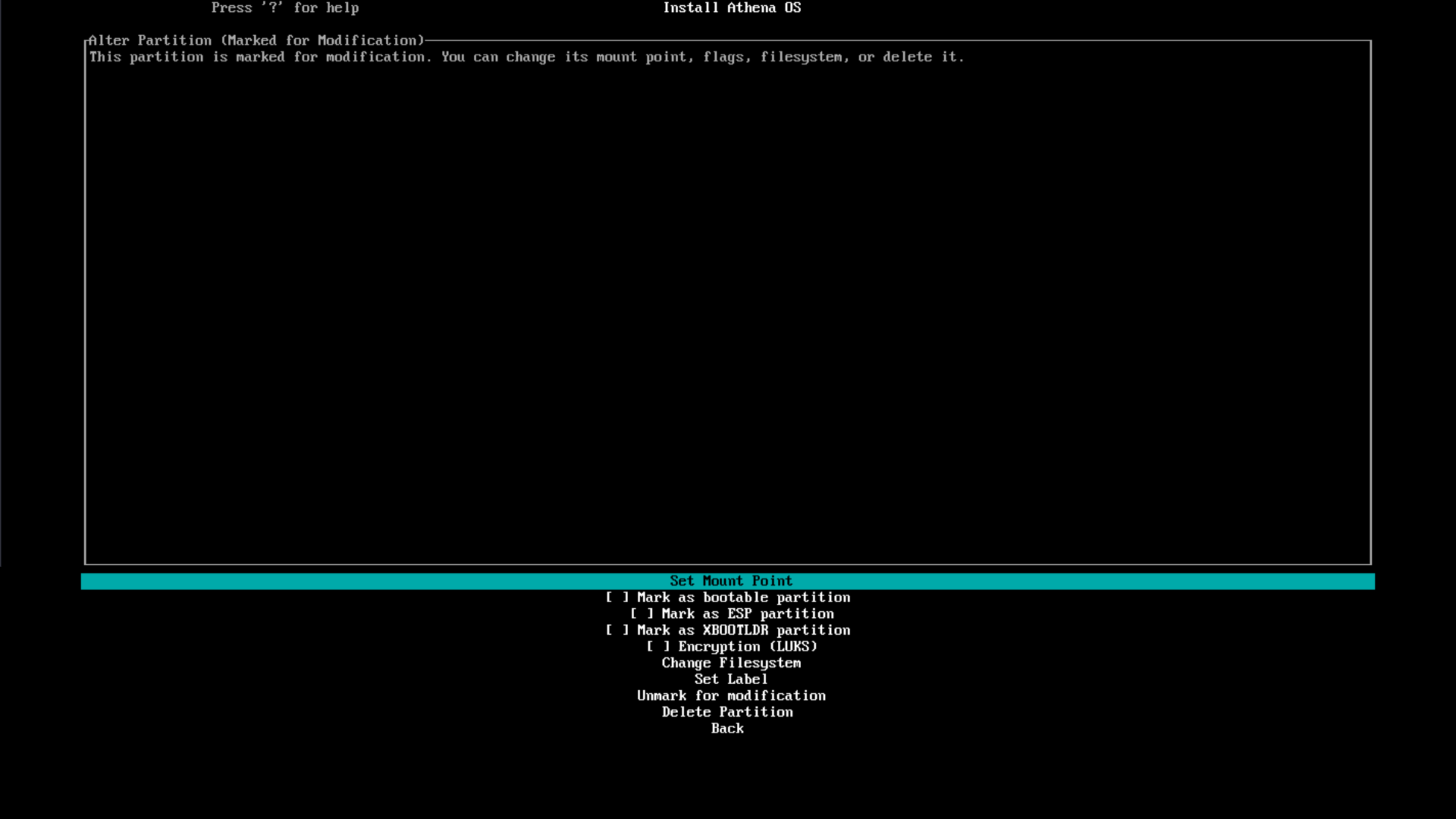 Aegis Partition Mark