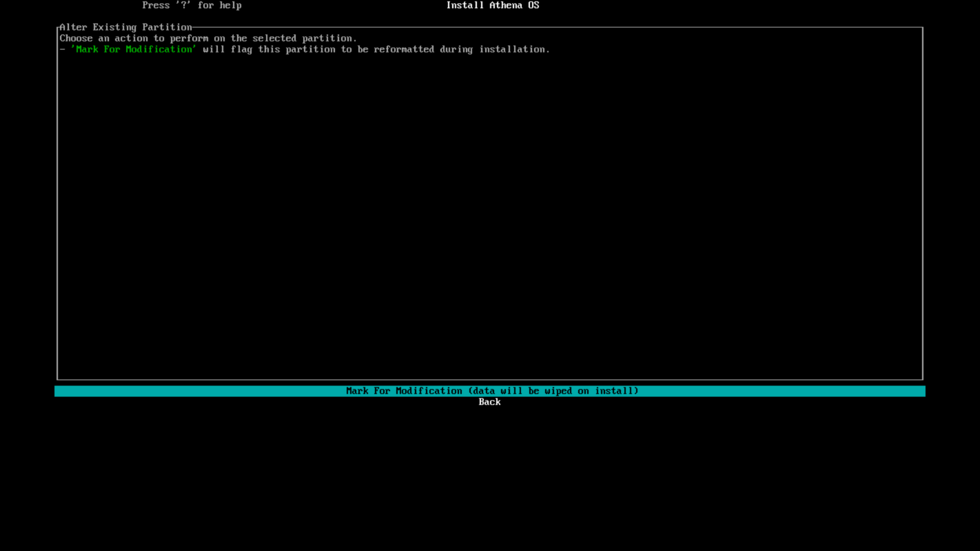 Aegis Partition Mark