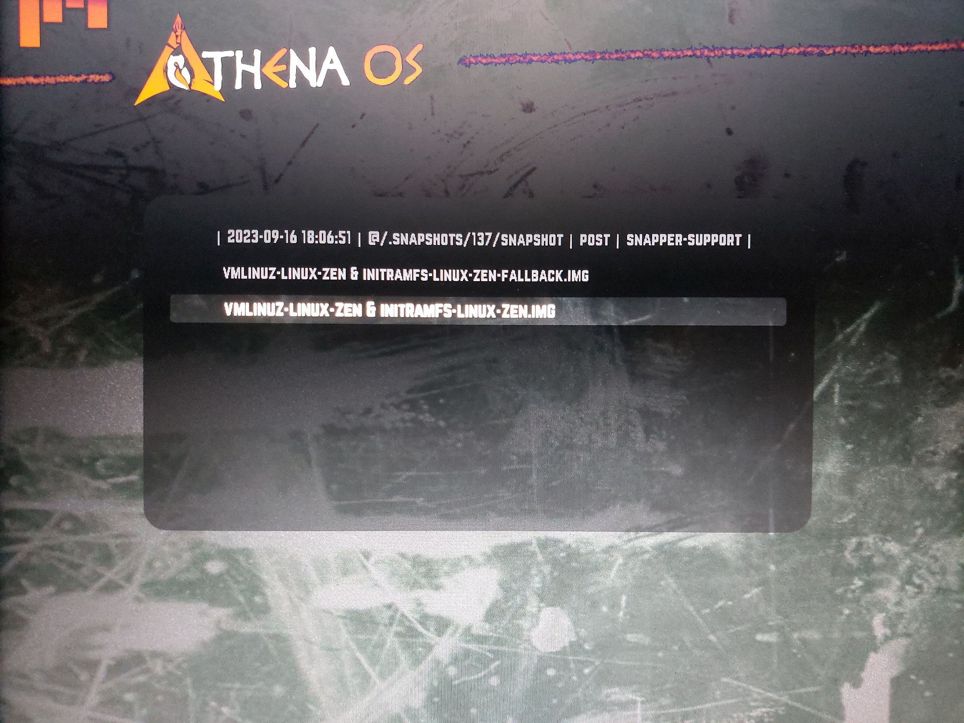 Athena Snapshots Run