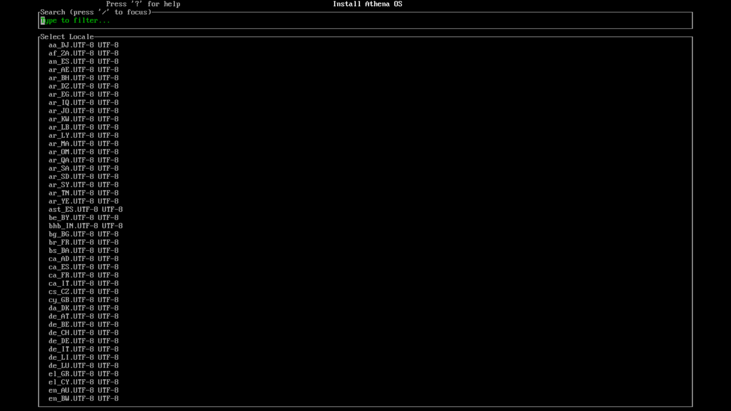 System Locale