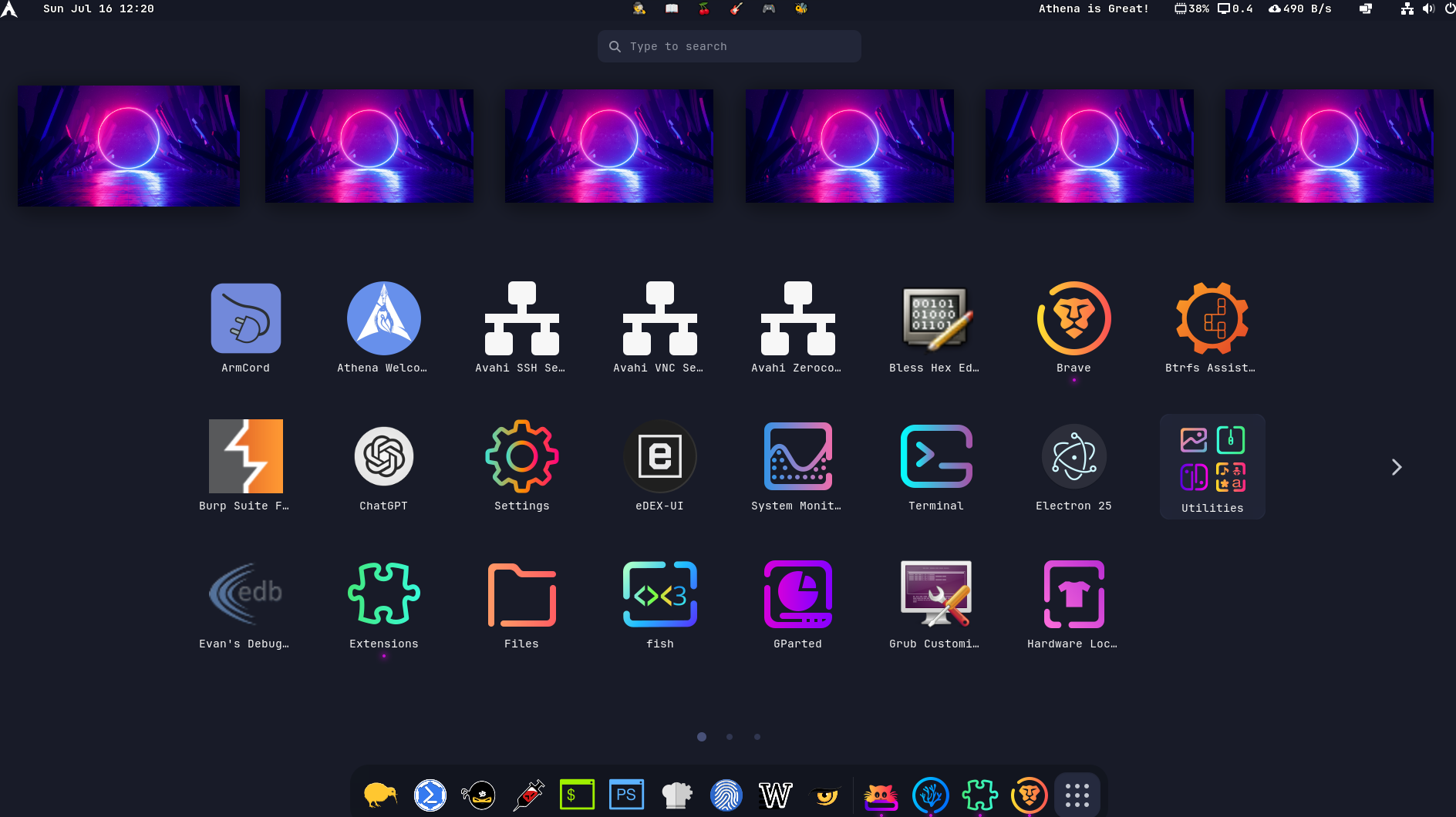 GNOME Application Grid