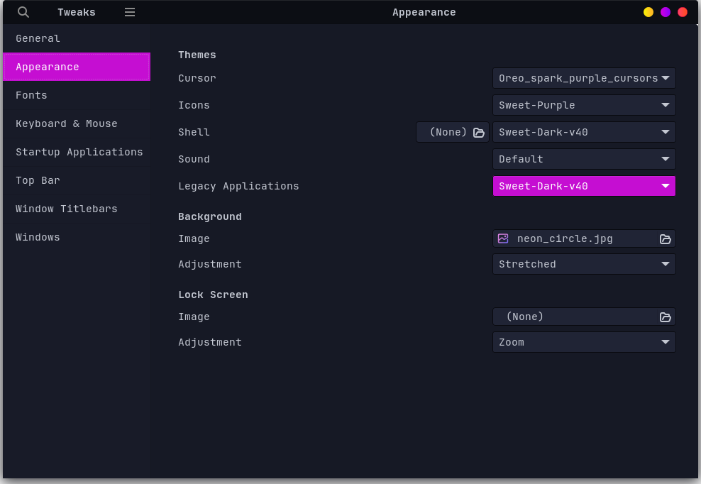 GNOME Tweaks GTK