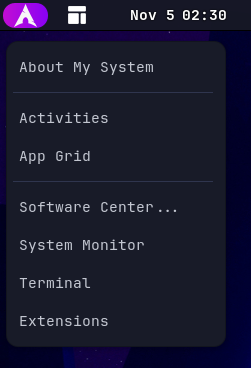 GNOME Logo Menu