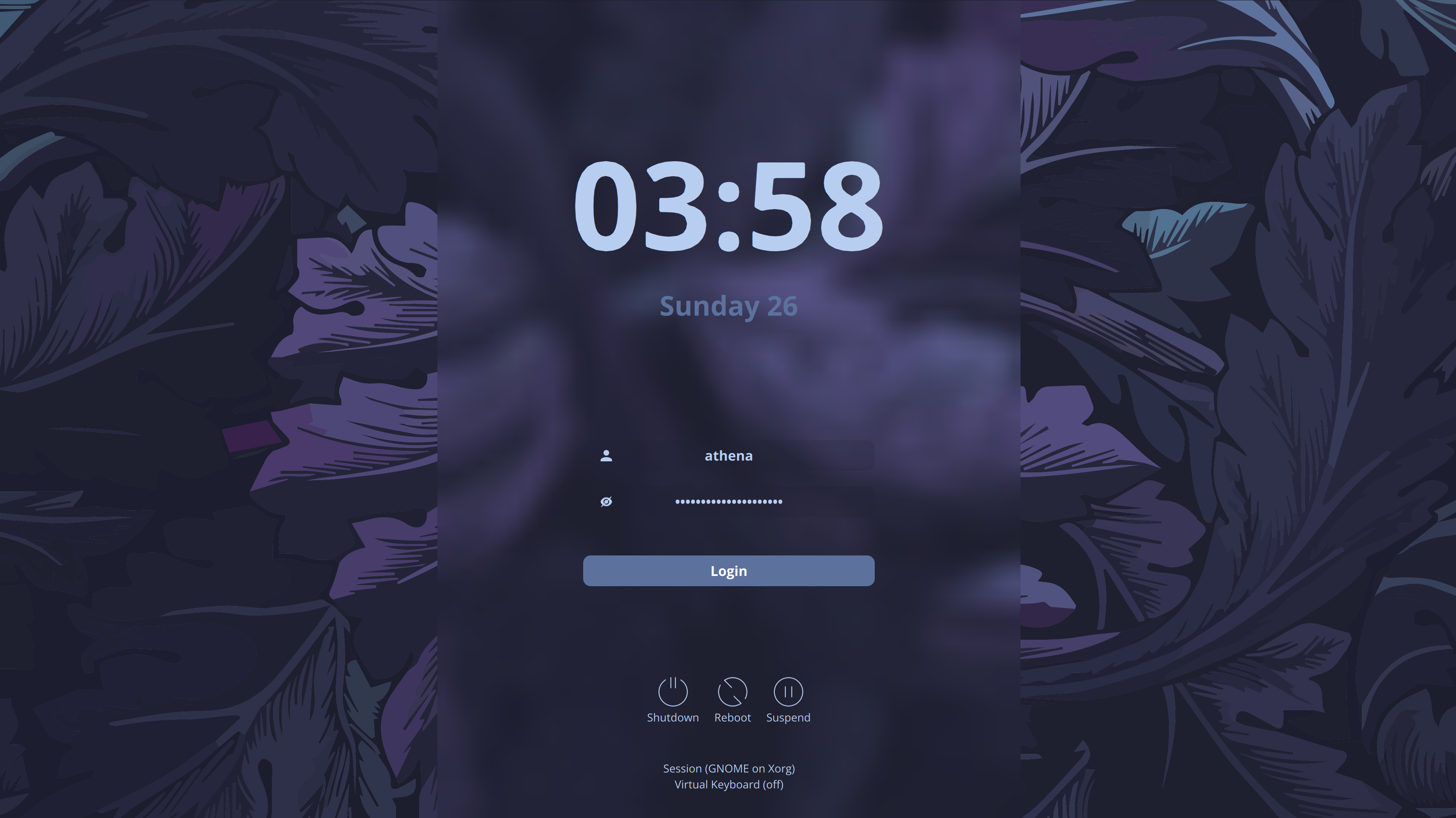 SDDM Purple Leaves Theme