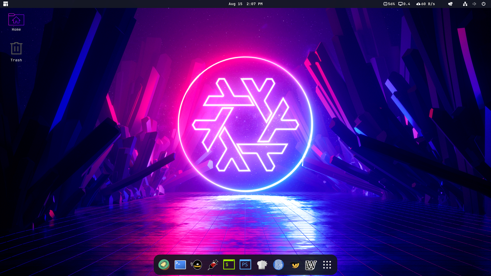 Nix Neon Circle Wallpaper