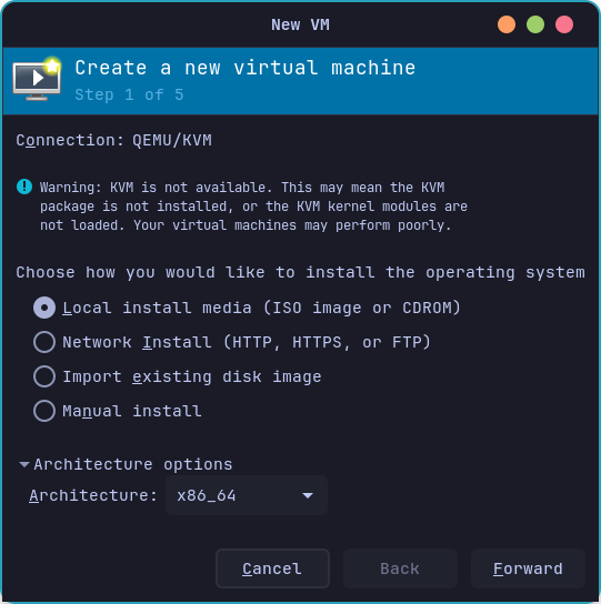 Virt-Manager VM Creation