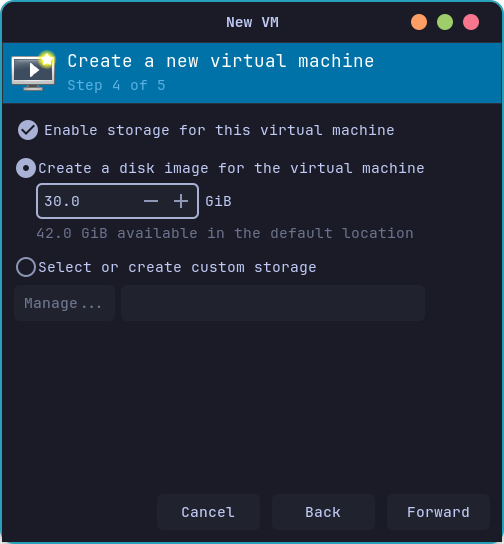 Virt-Manager Set Disk Size