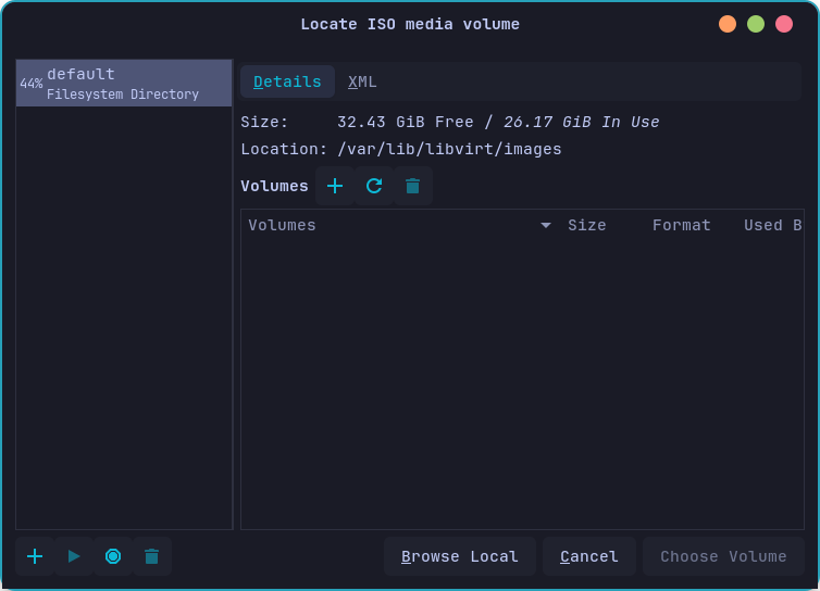 Virt-Manager Locate ISO