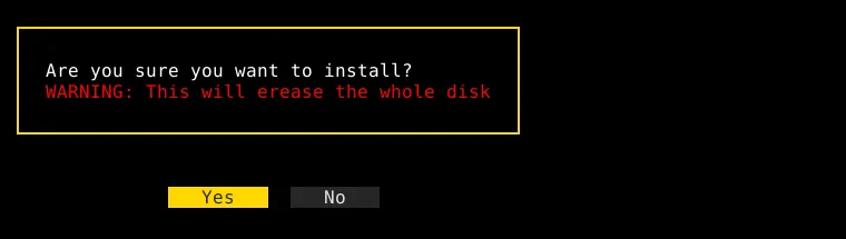 Install Confirm